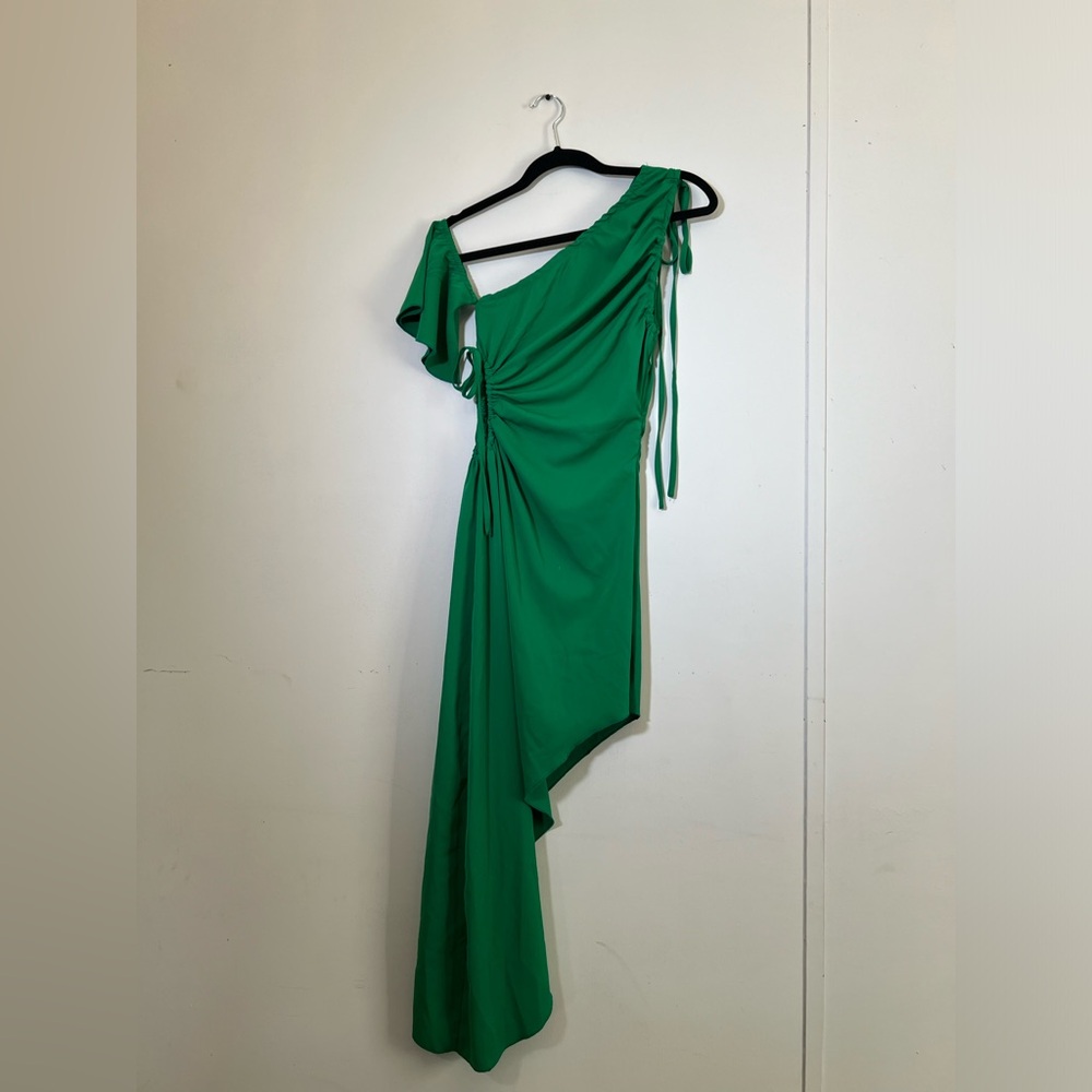 Green Asymmetrical Dress